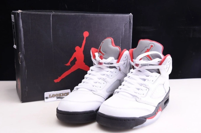 (2020) Red Silver 5 Air Tongue Jordan Retro Fire DA1911-102 1209